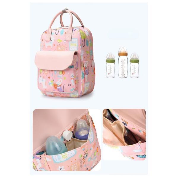 Animal Prints Polyester Rucksack Changing Travel Diaper Bags 27*15*42cm