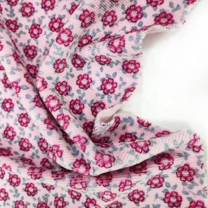Flower Printed Jacquard Velour Velvet Fabric 310gsm 100% Polyester