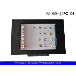 Quality Matt Black Cold Rolled Steel Ipad Kiosk Stand With Lock &amp; Key , Customization for sale