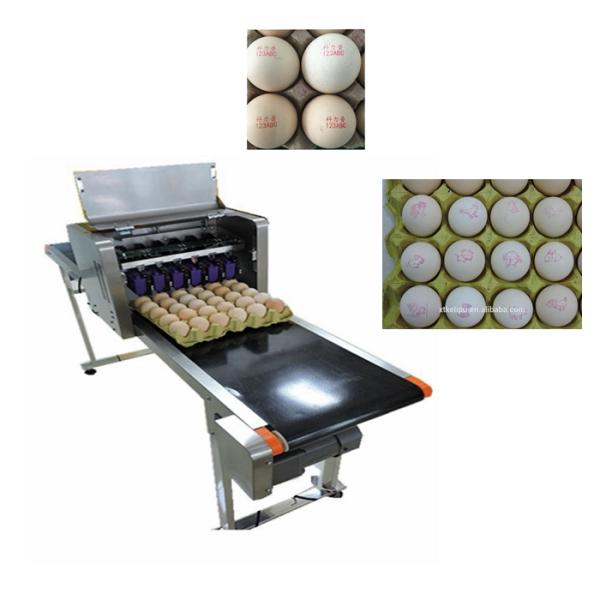 Quick Dry Cartridge Expiry Date Egg Marking Equipment / Egg Stamping Machine With 6 Print Nozzle