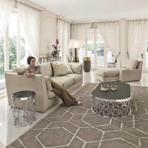 60cm Italian Style Coffee Table 0.65m Titanium Steel Frame