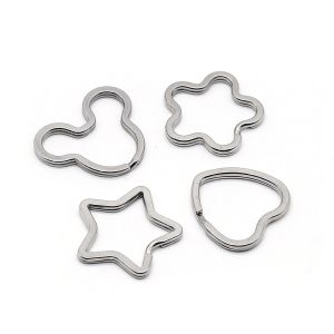 Compact DIY Keychain Flat Key Rings High Durability‌