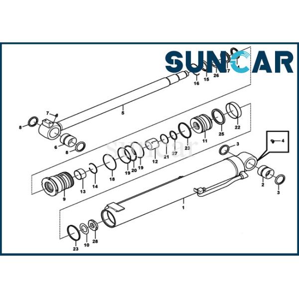 VOE14589148 VOE 14589148 Hydraulic Boom Cylinder Seal Kit SUNCARVO.L.VO EC55B EC55C EC55D Sealing Kit