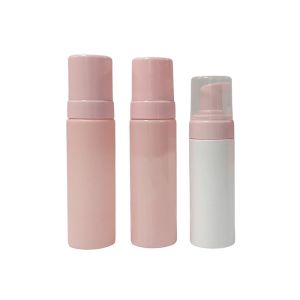 150ml Pink Round Face Mousse Shampoo Packaging Bottle thicken bottom