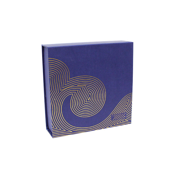 Buy Luxury Recycled Cardboard Gift Boxes Chinese Blue Hot Stamping Printing at wholesale prices