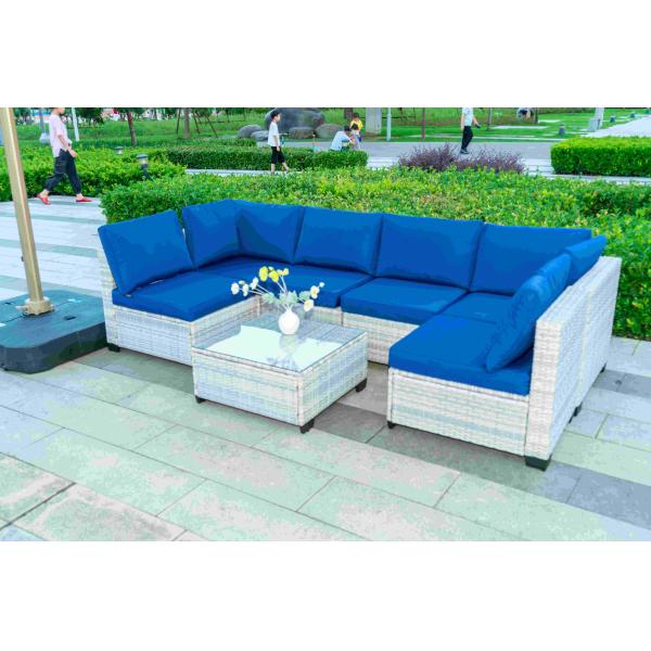 Outdoor furniture rattan living room sofa woven balcony combination rattan chair booth leisure bar home