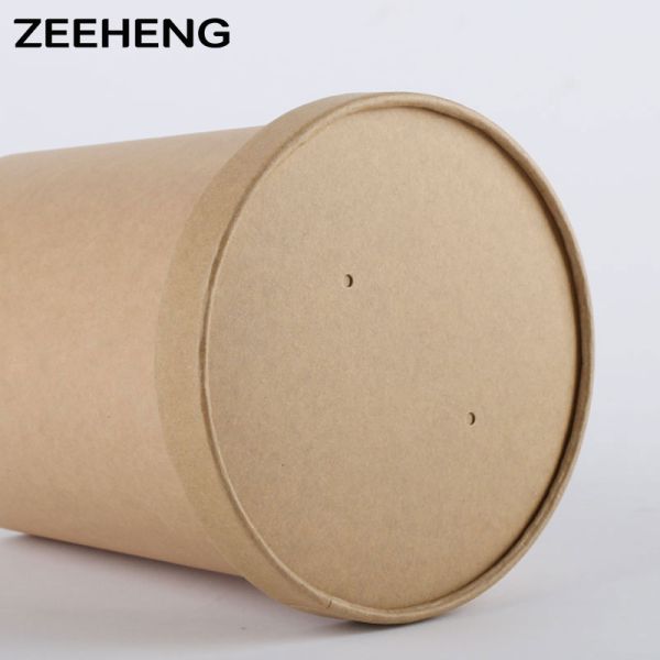 12oz Kraft Soup Cups with Pla Coating Bpa Free