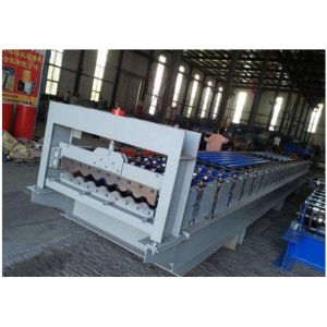 Quality Red Color Cold Roll Forming Machines / Roof Forming Machine With Manual Decoiler for sale