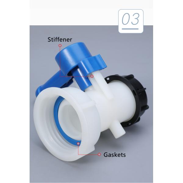 HDPE Body Material DN80 Butterfly Valve perfect for UMETASS Food Grade IBC Tank 100MM