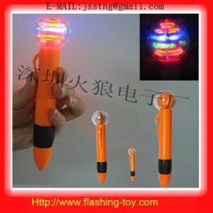 Refillable colorful led sparking led flashing Pen with click button