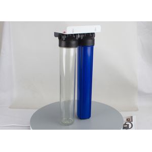 20'' slim twin sump blue water filter housings with 1 inch in/out port