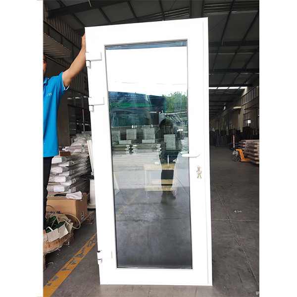 Upvc Vinyl Plastic Double Glazed Windows Right Outswing Exterior Door ODM
