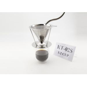 Durable Pour 304 Stainless Steel Coffee Dripper Dishwasher Safe For Gift