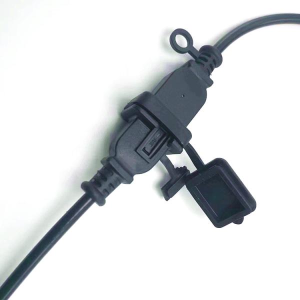 High quality 2pin black extension power cord 0.5m-10m copper power extension cable