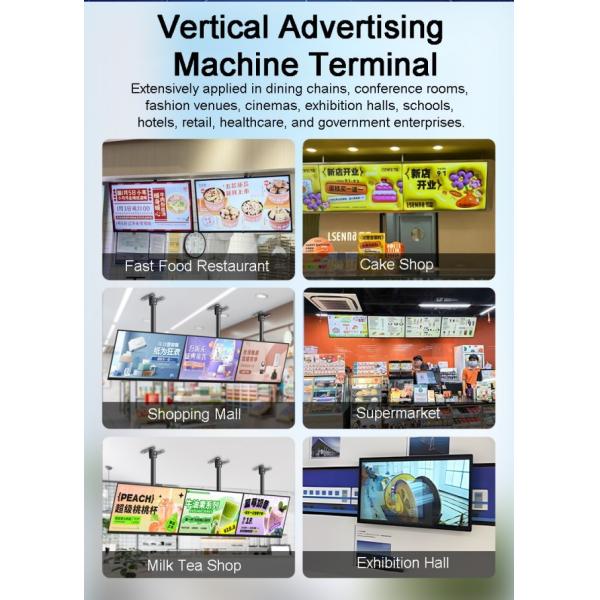 55 Inch Indoor Wall Mounted Window Video Advertising Display Board Digital Advertising Screen