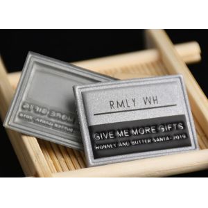 3M Reflective Material Embossed Logo Heat Transfer Labels Custom For Clothing