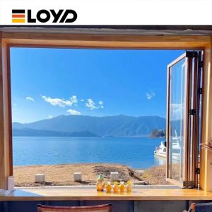 High-Security Aluminum Folding Window with Multi-Point Lock