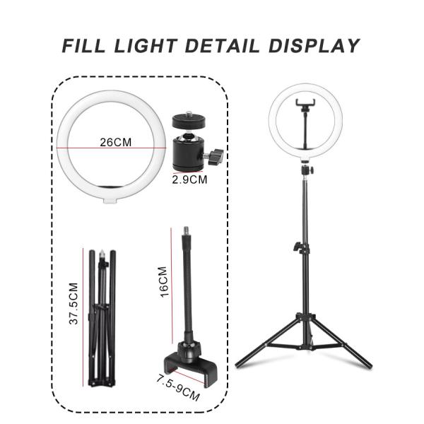 Buy 10 Levels CE 6000K 18 Inch Ring Light With Tripod at wholesale prices