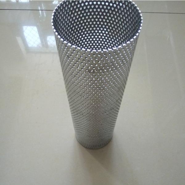 304 Perforated Stainless Steel Mesh / Filter Wire Mesh Cylindrical 5mm Hole