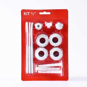 Quality 1×1/2&quot; 1×3/4&quot; Radiator installation Kit Accessories with hooks 13PCS in a Blister for sale