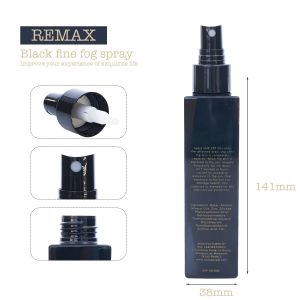 150ml black cylindrical smooth bottle with black spray for spray bottle