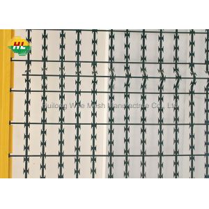 2.5mm Concertina Wire Fence Green PVC Coated with Rectangle Shape Hole