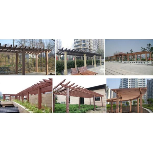 Coffee Decorative Timber WPC Pergola Grooving Surfacec Outdoor Garden 5M