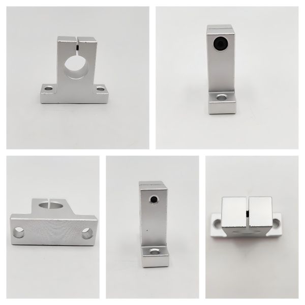 SK60 Aluminum Linear Shaft Supports 60mm Diameter With Standard Thickness