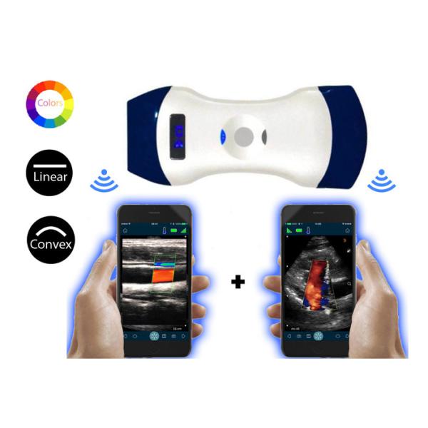 WiFi Convex Linear Ultrasound 2 in 1 Transducer Probe Color Doppler Dual Head