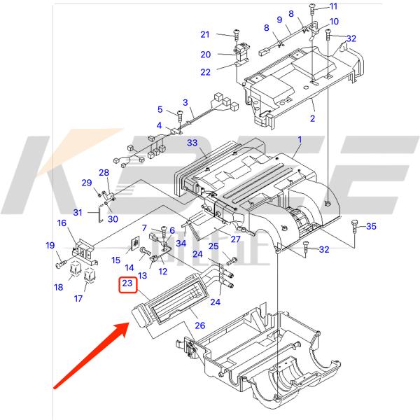 KOMATSU PC78US PC128US EXCAVATOR TW502700-2520 HEATER CORE ASSEMBLY FITS PC138US PC228US