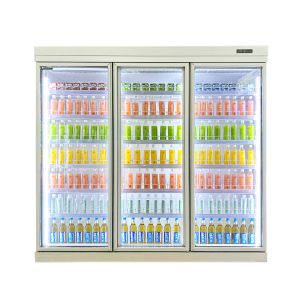 Green Health Upright Display Freezer Commercial Beverage Showcase Cooler 2250L