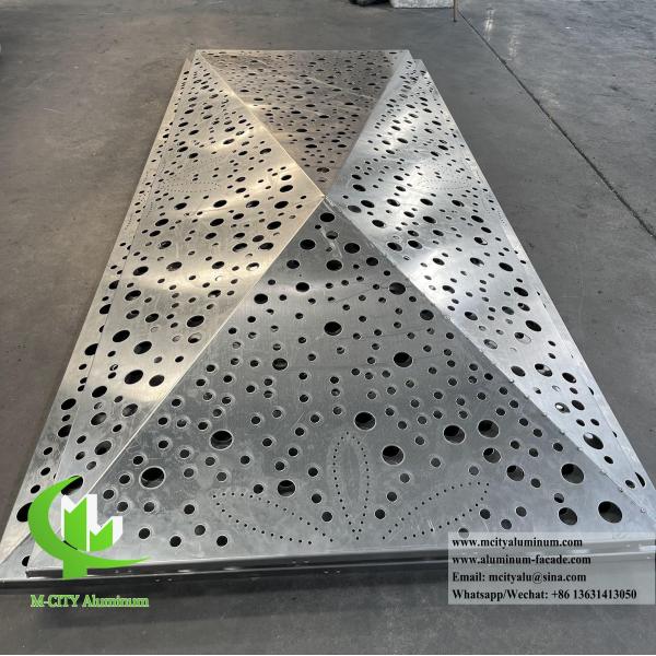 3D Aluminum Cladding Panel with PVDF Coating and Customizable Patterns in 1000x2000mm Size for Building Facade