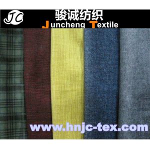 China polyester plaid cotton imitation velvet fabric/Grid printed velveteen/denim for apparel on sale