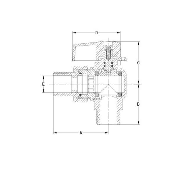 Male Threaded 1/2 Inch Brass Gas Ball Valve Nickel Plated 3/4 Inch