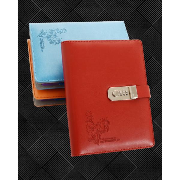 Customized A5 Size Password Lock Leather Notebook in Multiple Colors for Gift Giving