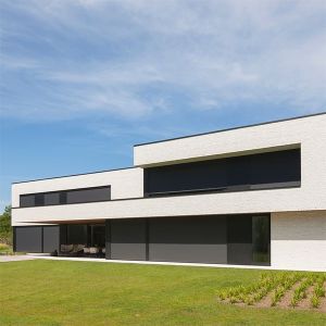 Remote Control Waterproof Outdoor Screen Fabric Roll Up Shade Blinds for Home