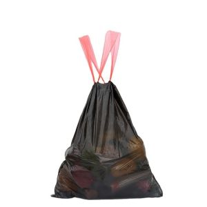 Customized Logo Plastic Drawstring Rubbish Bin Garbage Bags Household by