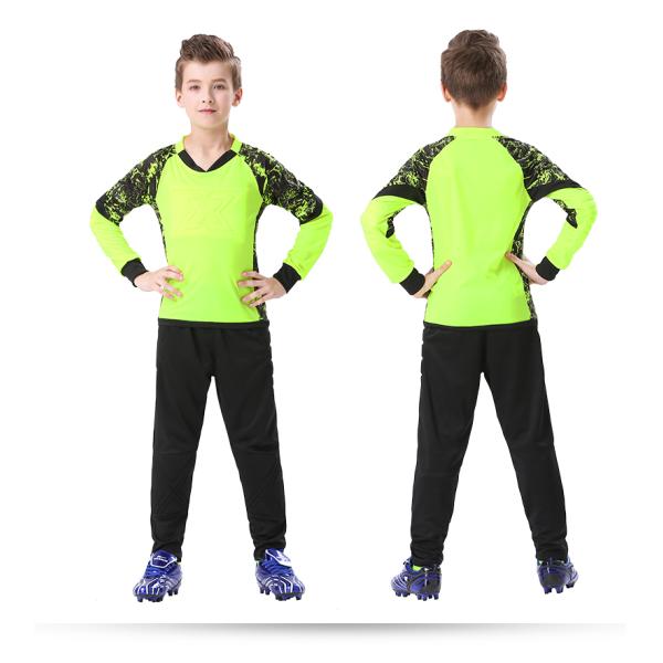 Football goalkeeper uniform Children's anti-collision goalkeeper suit Customized set boys' thickened primary school jersey