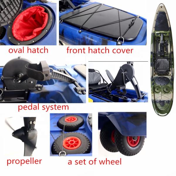 3.9m Wheel Pedal Kayak New Kayak With Propeller Big Rig Propel 13