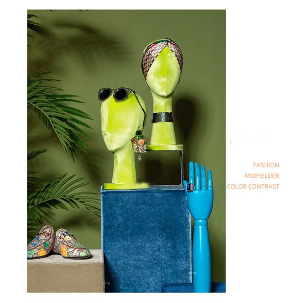 Multi Color Adjustable Hight Styrofoam Mannequin Head Foam Hat Head Pieces Scarf Display Racks for Retail Shops