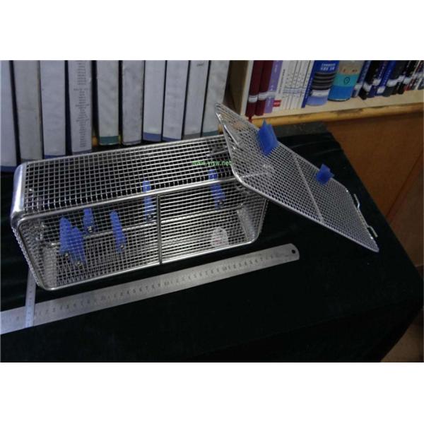 Perforated Stainless Steel Wire Mesh Baskets For Medical Sterilization 50 - 120mm Width