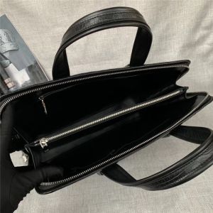 Authentic Crocodile Belly Skin Businessmen Passcoded Briefcase Handbag Genuine