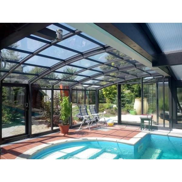 Buy Aluminum Alloy Balcony Glass Sunroom Transparent Cube Shape at wholesale prices