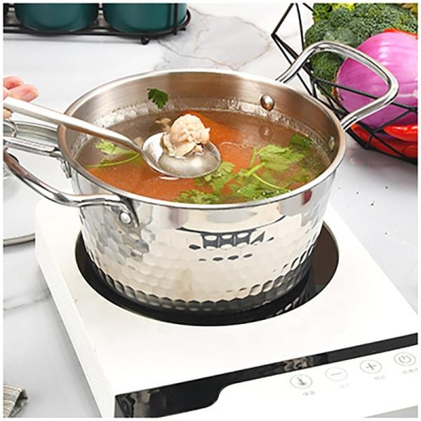 Buy Silver Kitchen Sauce Pans Stainless Steel 304 With Glass Lid at wholesale prices