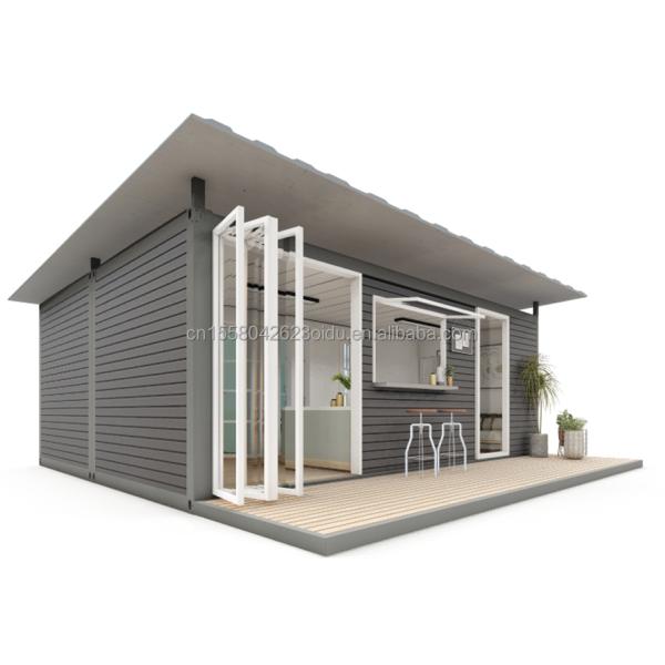 50/75/100mm Wave Sandwich Panel Container House With Kitchen And Bathroom For EU Market With 2 Bedroom And Luxury Design