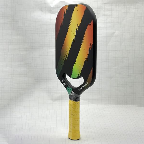 Yellow design aerodynamics 16mm carbon fiber honeycomb core thermoforming frameless high-end Pike racket