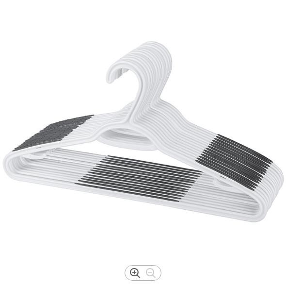 Buy 42cm Non Slip Clothes Hangers , Striped Plastic Hotel Hangers at wholesale prices