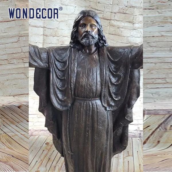 Church Religious Bronze Statues Sculpture 185cm Bronze Jesus Statue
