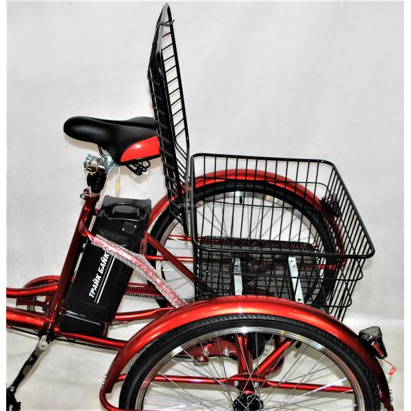 24" Rear Hub Motor Steel Frame 7speeds 36V350W 35KM/H Unisex Adult Electric Tricycles