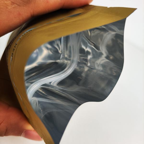 Matt Golden Mylar Stand Up Pouches Soft Touch Zipper Mylar weed Bags 3.5g